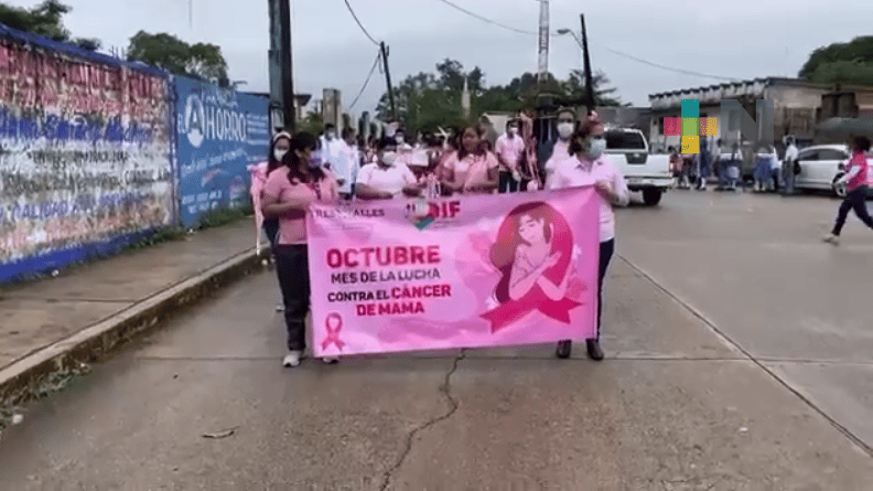 Realizan marcha en Tres Valles por la prevención del cáncer de mama – MÁSNOTICIAS